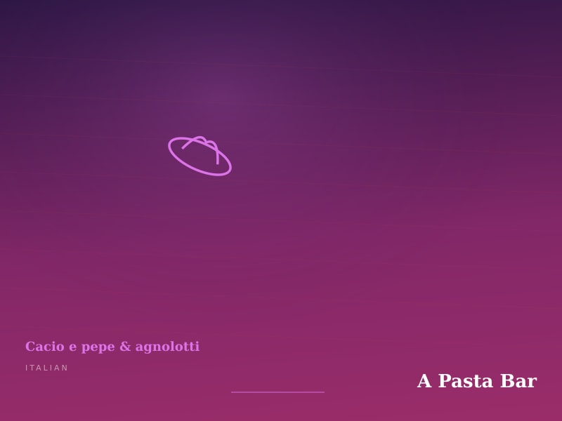 A Pasta Bar